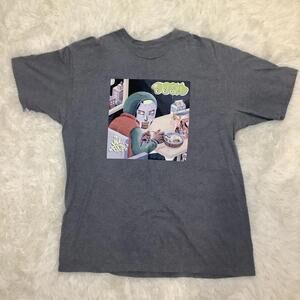 Mm Food MF Doom Beef Rap Hip Hop One Beer Gumbo Deep Fried Frenz T Shirt XL
